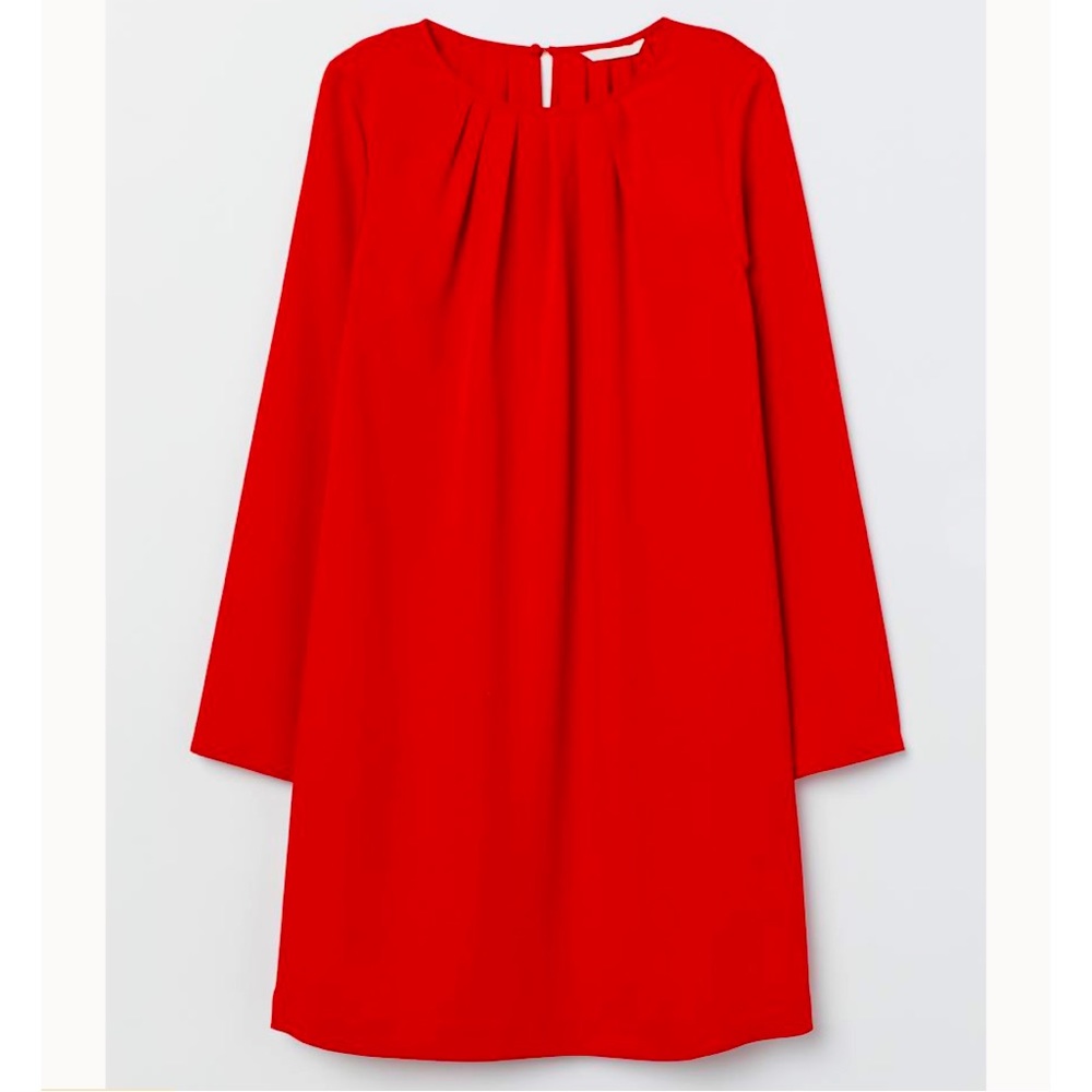 H&M Red Long-Sleeved Dress
